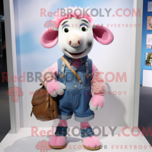 Mascot character of a Pink...