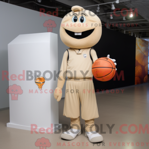 Mascot character of a Beige...