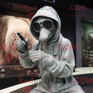 Maskottchen eines silbernen...
