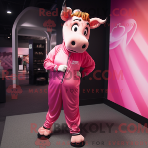 Mascot character of a Pink...