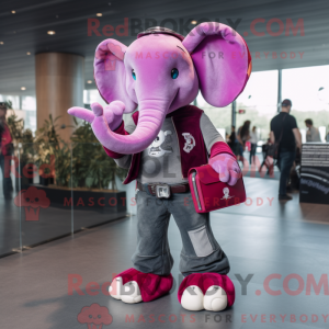 Máscara de elefante magenta...