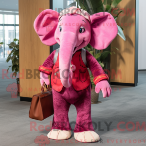Máscara de elefante magenta...