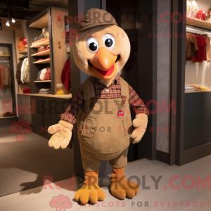 Maskot postava Tan Turkey...