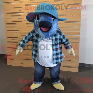 Mascot character of a Blue...
