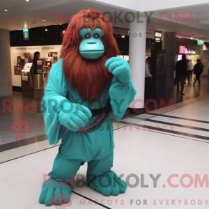 Mascot character of a Teal...