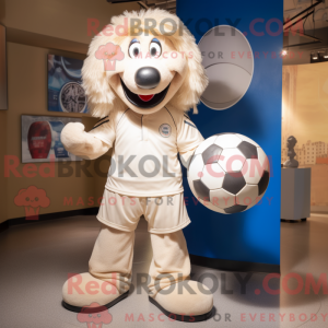 Mascot character of a Beige...