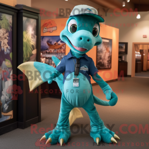 Mascot character of a Teal...