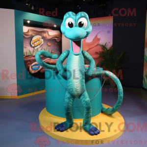 Postava maskota Teal Snake...