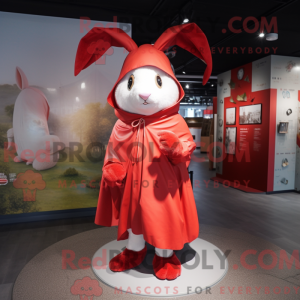 Maskot postava červeného...
