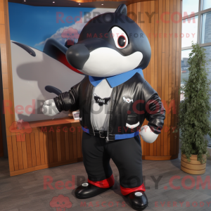 Mascot character of a Navy...