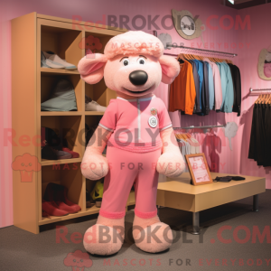 Mascot character of a Pink...
