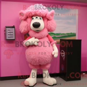 Mascot character of a Pink...