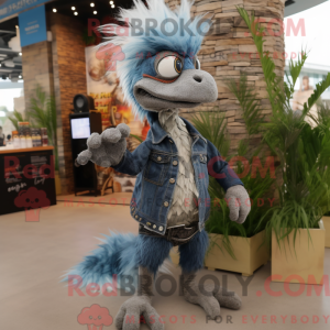 Maskot karakter af en sølv...