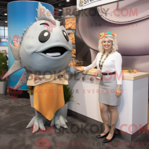 Mascot character of a Gray...