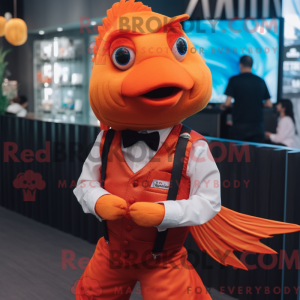 Maskotkarakter af en orange...