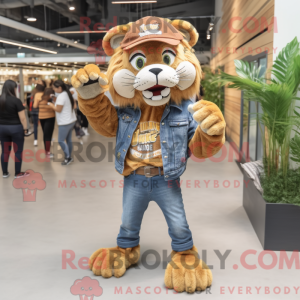 Mascot character of a Brown...
