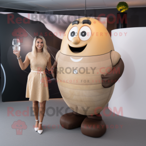 Tan Rugby Ball mascotte...