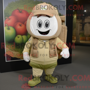 Maskot karakter af et creme...
