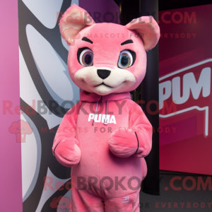 Mascot character of a Pink...