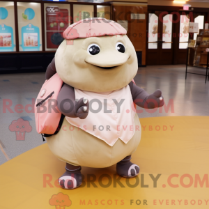 Mascot character of a Peach...