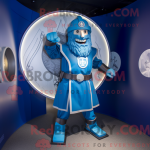 Mascot character of a Blue...