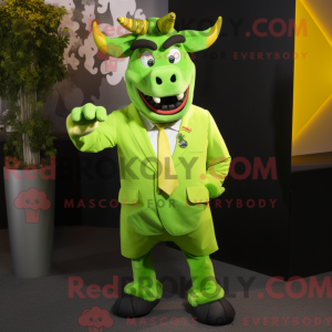 Postava maskota Lime Green...