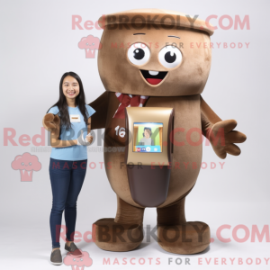 Mascot character of a Brown...