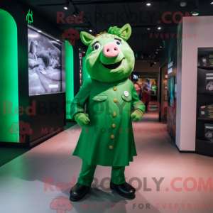 Mascot character of a Green...