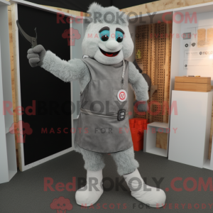 Maskottchen eines grauen...