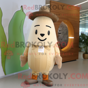 Mascot character of a Beige...