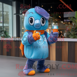 Mascot character of a Blue...