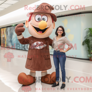 Mascot character of a Brown...