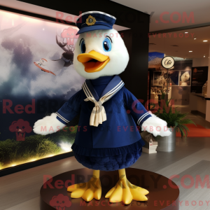 Mascot character of a Navy...