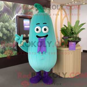 Mascot character of a Cyan...