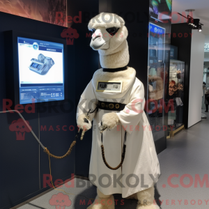 Mascot character of a White...