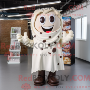 Maskot karakter av en hvit...