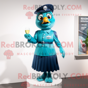 Mascot character of a Teal...