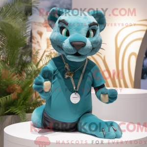 Postava maskota Teal Puma...
