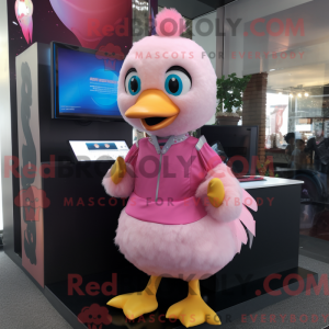 Mascot character of a Pink...