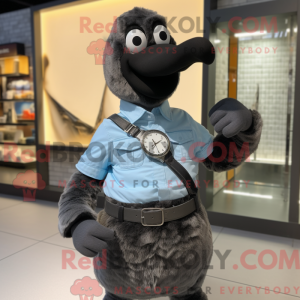 Maskottchen einer schwarzen...