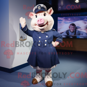 Mascot character of a Navy...