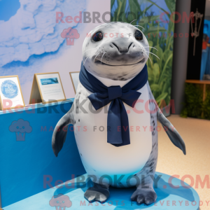 Maskottchen einer Robbe mit...