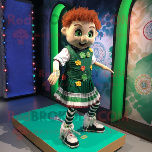 nan Irish Dancing Shoes mascot costume character dressed with a Board Shorts and Necklaces