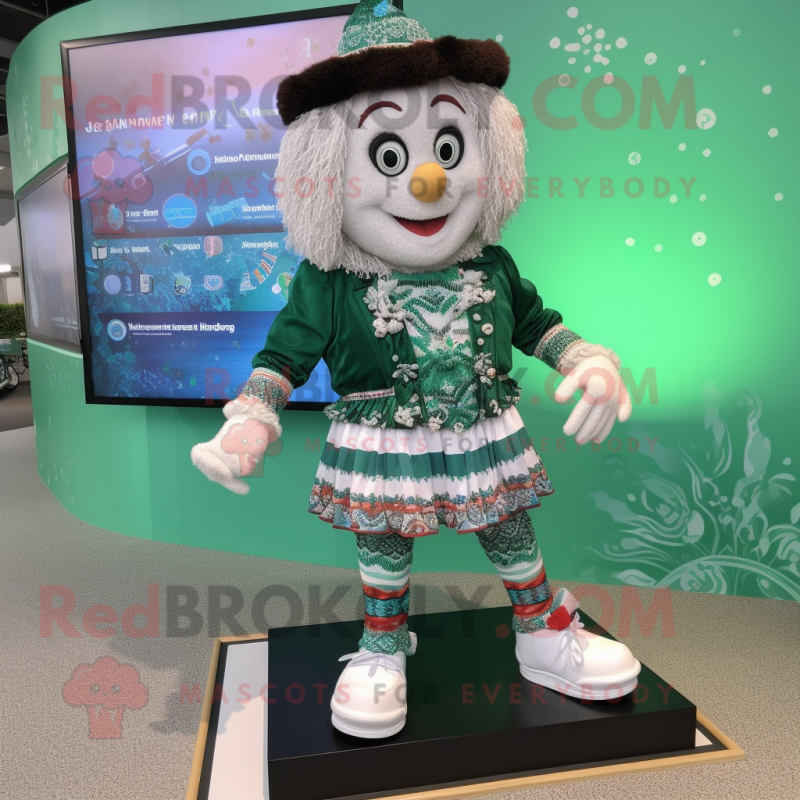 nan Irish Dancing Shoes mascot costume character dressed with a Board Shorts and Necklaces