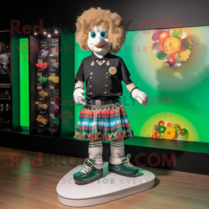 nan Irish Dancing Shoes mascot costume character dressed with a Board Shorts and Necklaces