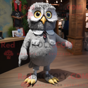 Maskottchen einer grauen...