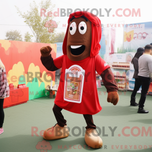 Mascot character of a Brown...