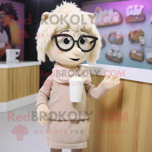 Beige Eis Maskottchen...