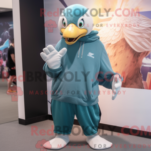 Mascot character of a Teal...