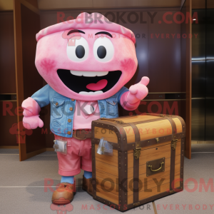 Mascot character of a Pink...